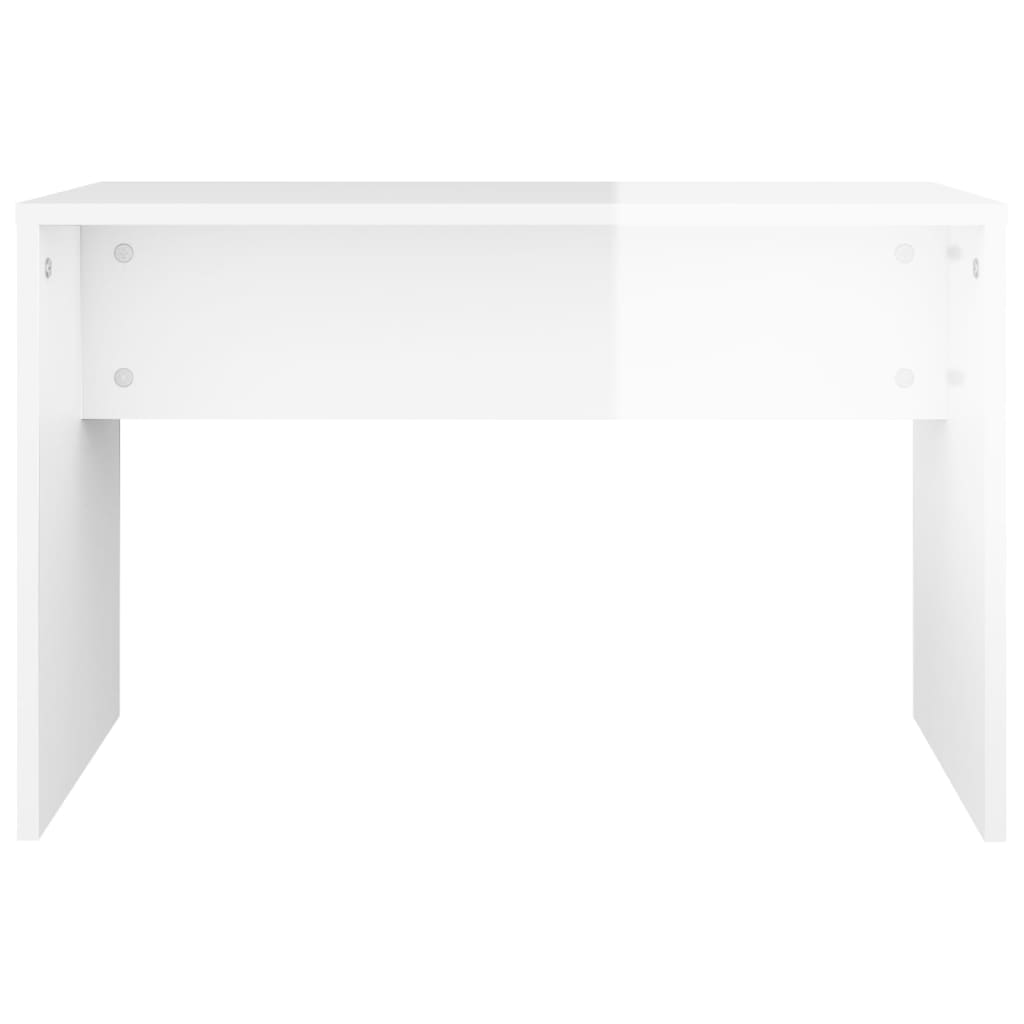 Dressing Stool High Gloss White 70x35x45 cm Engineered Wood