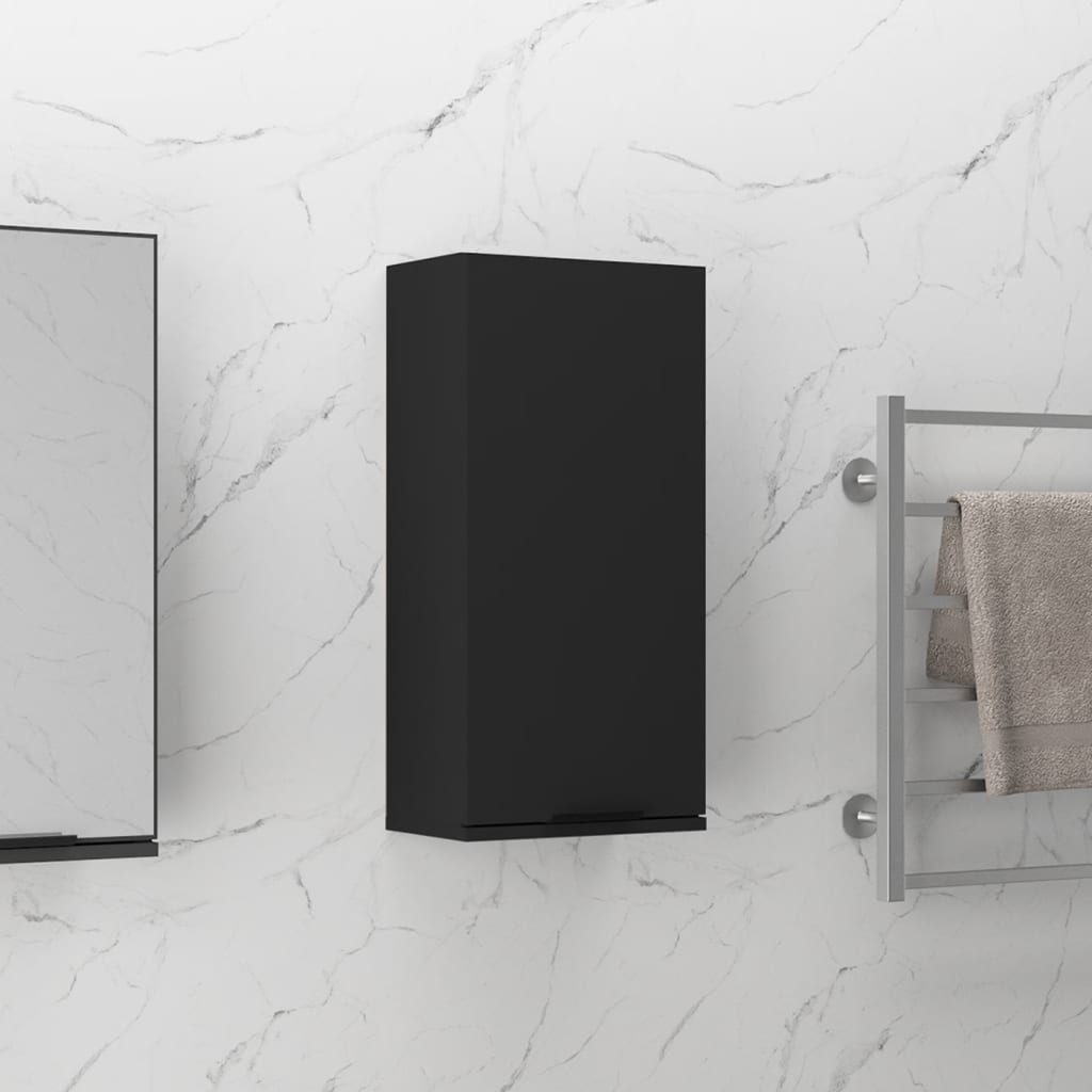 Wall-mounted Bathroom Cabinet Black 32x20x67 cm