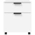 Mobile File Cabinet with Wheels White 45x38x54 cm Engineered Wood