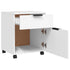 Mobile File Cabinet with Wheels White 45x38x54 cm Engineered Wood