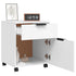 Mobile File Cabinet with Wheels White 45x38x54 cm Engineered Wood