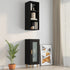 Wall Cabinet Black 34.5x32.5x90 cm Engineered Wood