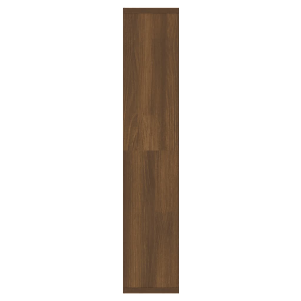 Mirror Cabinet with LED Brown Oak 91x15x76.5 cm