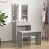 Dressing Table Set with LED Grey Sonoma Engineered Wood