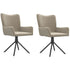 Swivel Dining Chairs 2 pcs Light Grey Velvet