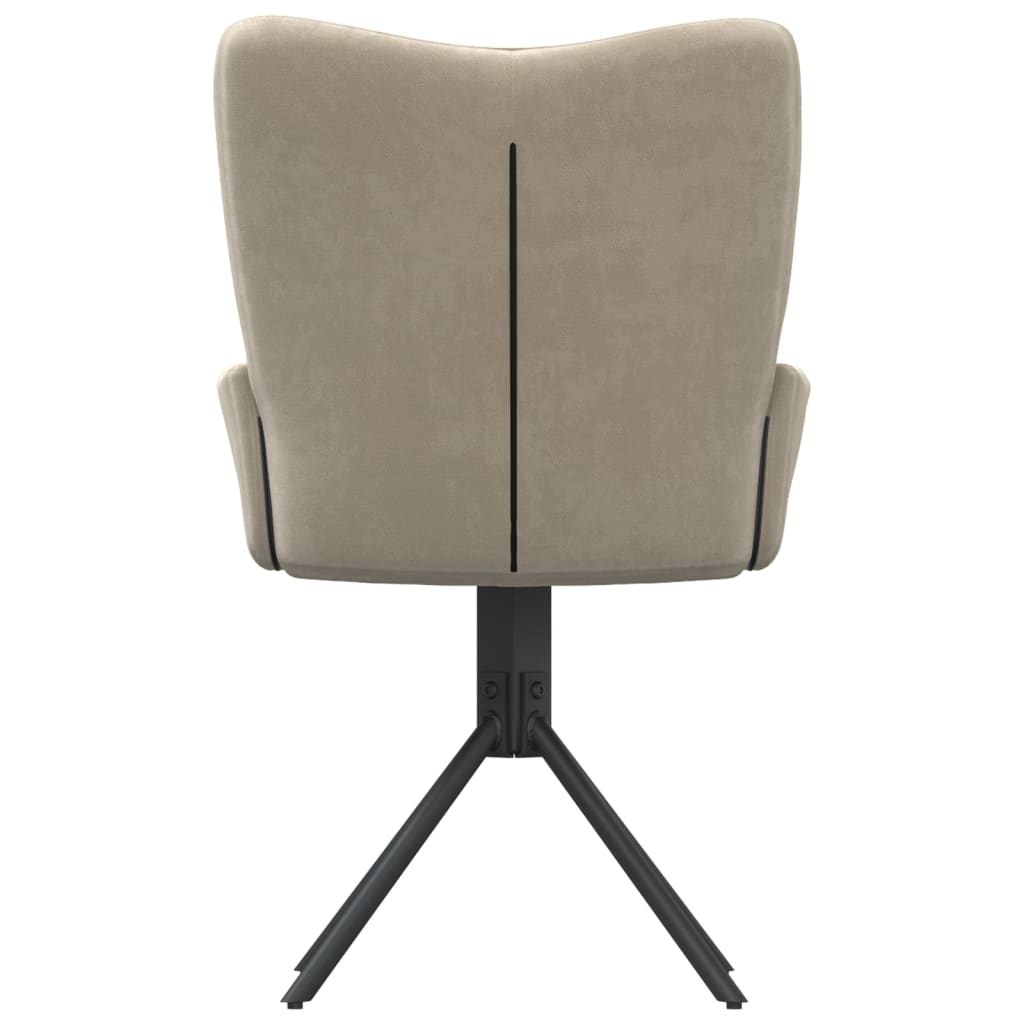 Swivel Dining Chairs 2 pcs Light Grey Velvet