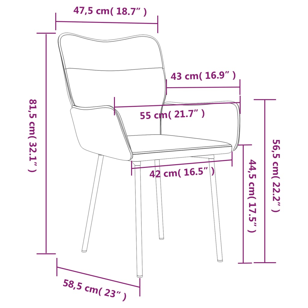 Dining Chairs 2 pcs Cream Velvet