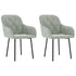 Dining Chairs 2 pcs Light Grey Velvet