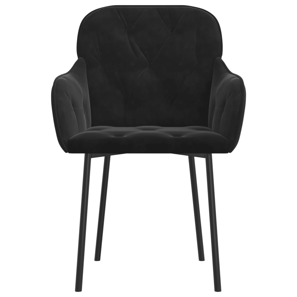 Dining Chairs 2 pcs Black Velvet