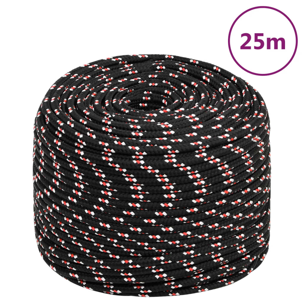 Boat Rope Black 10 mm 25 m Polypropylene