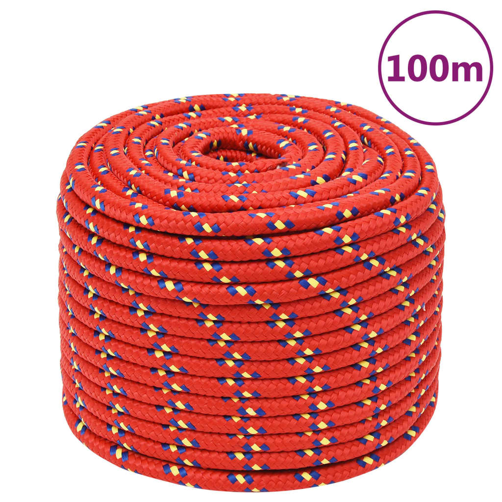 Boat Rope Red 12 mm 100 m Polypropylene