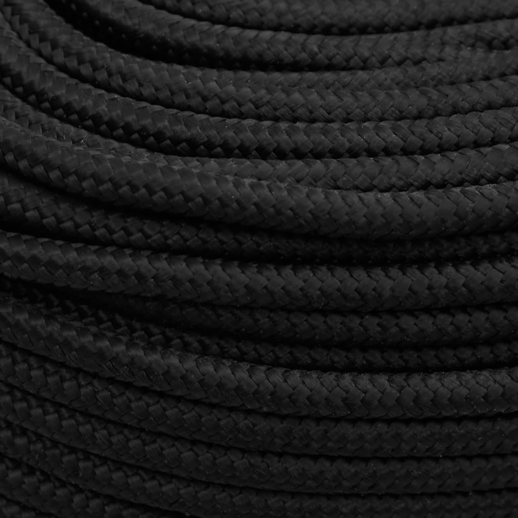 Boat Rope Full Black 6 mm 25 m Polypropylene