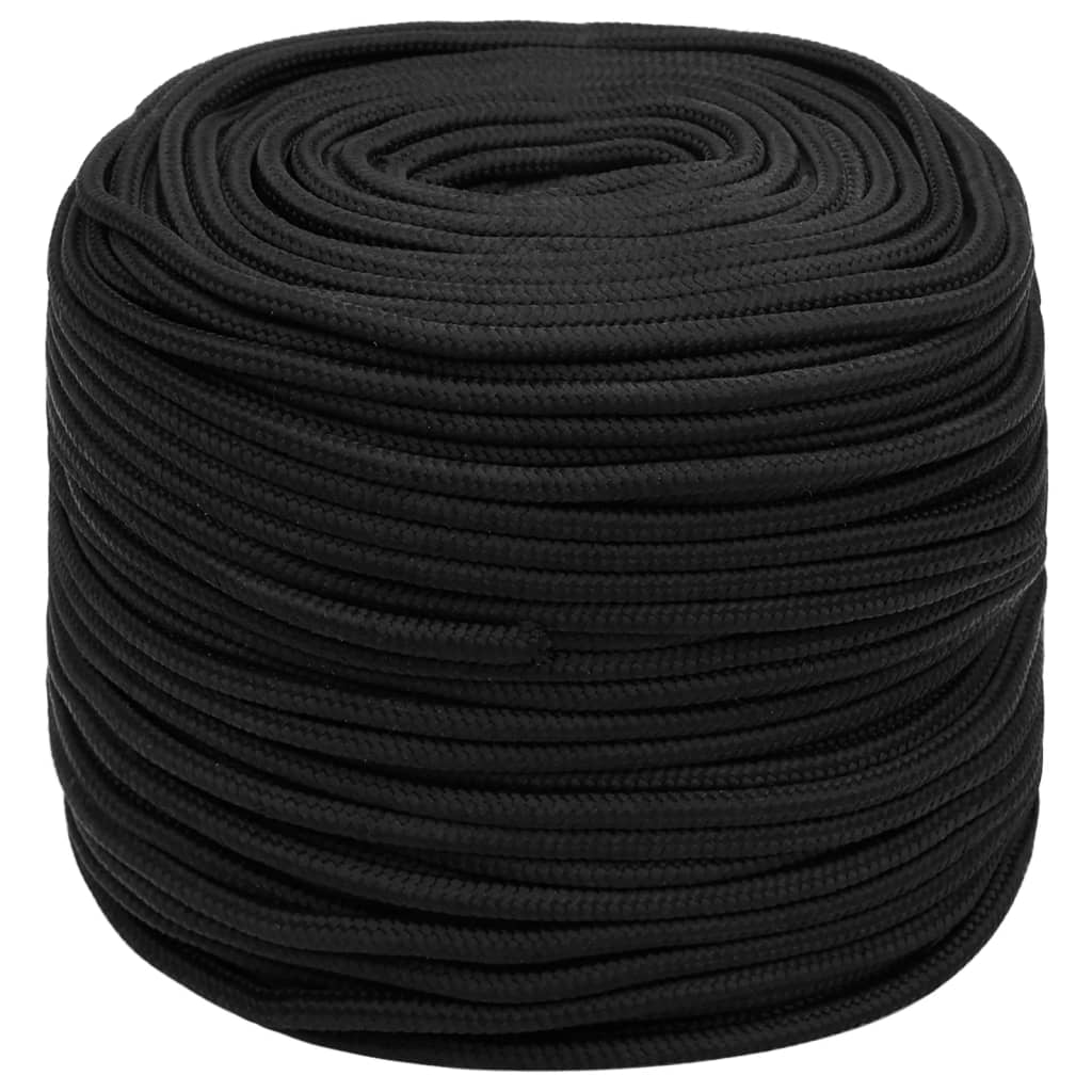 Boat Rope Full Black 6 mm 50 m Polypropylene