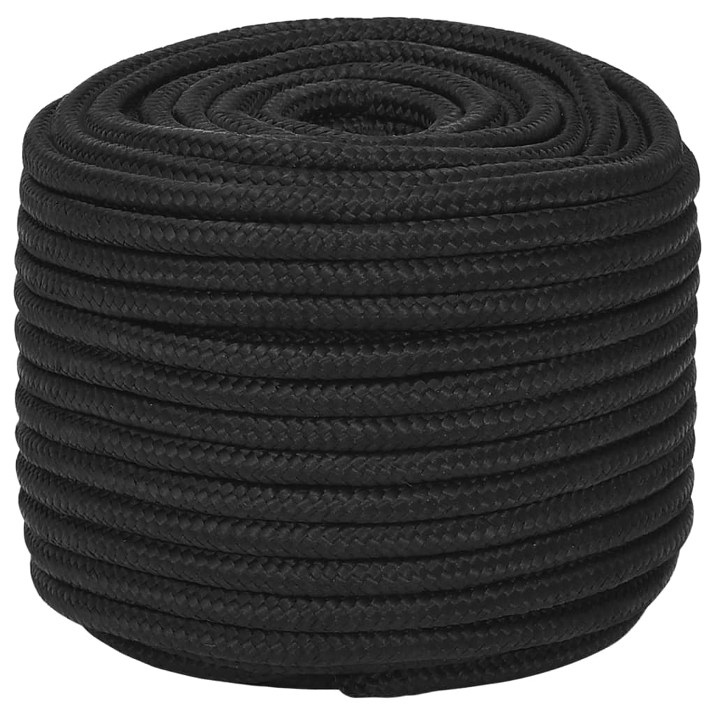 Boat Rope Full Black 12 mm 25 m Polypropylene