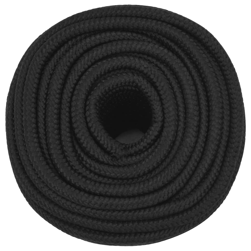 Boat Rope Full Black 12 mm 50 m Polypropylene