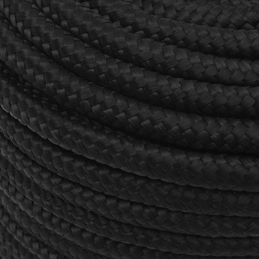 Boat Rope Full Black 12 mm 50 m Polypropylene