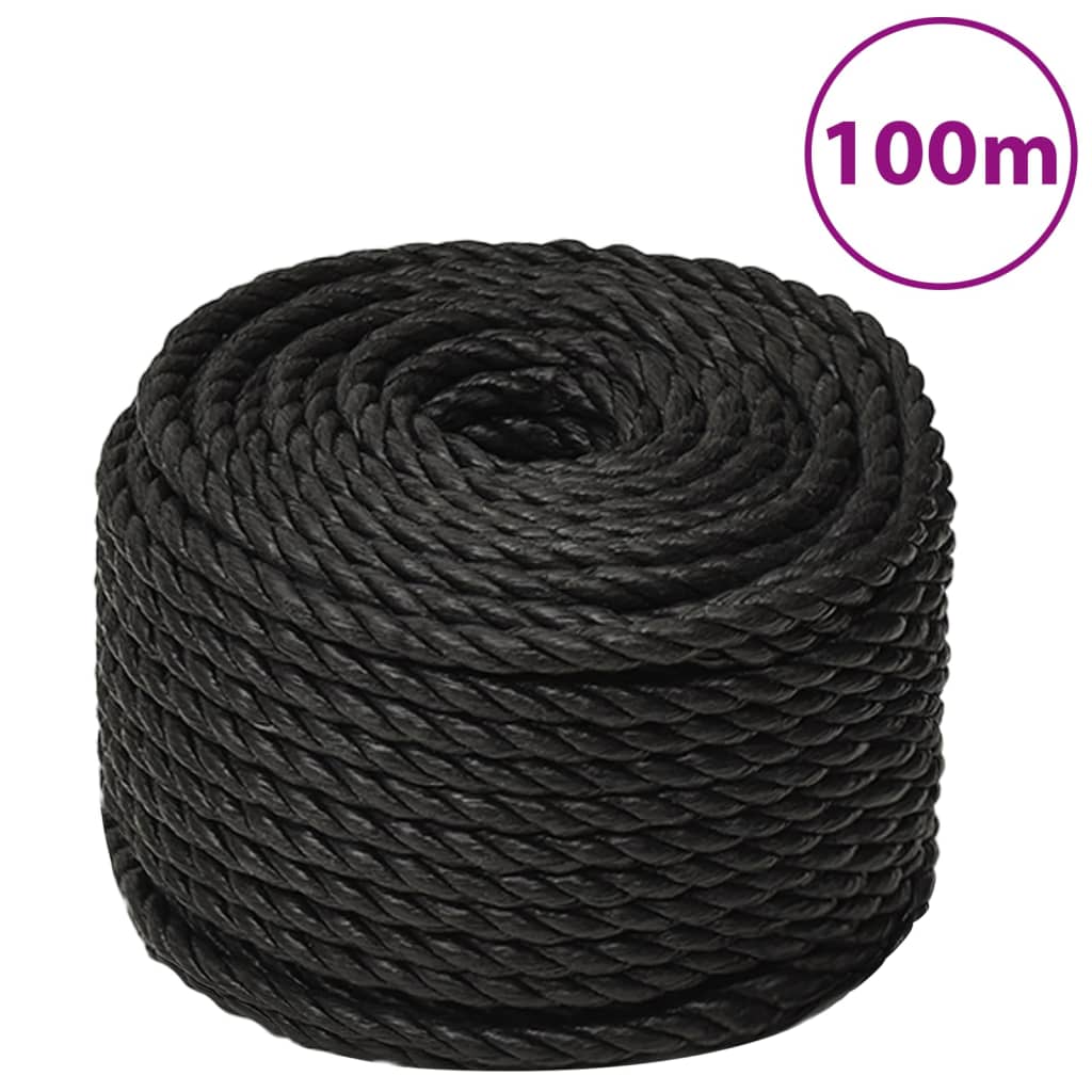 Work Rope Black 12 mm 100 m Polypropylene