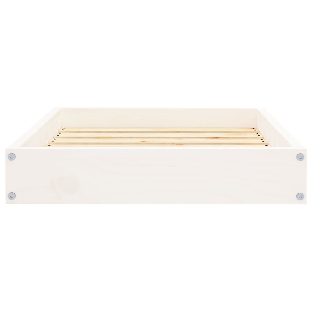 Dog Bed White 61.5x49x9 cm Solid Wood Pine