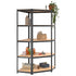 5-Layer Corner Shelf Anthracite Steel and Engineered Wood