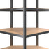 5-Layer Corner Shelf Anthracite Steel and Engineered Wood