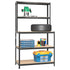 5-Layer Work Table with Shelves Anthracite Steel and Engineered Wood