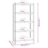 5-Layer Storage Shelf Blue Steel and Engineered Wood