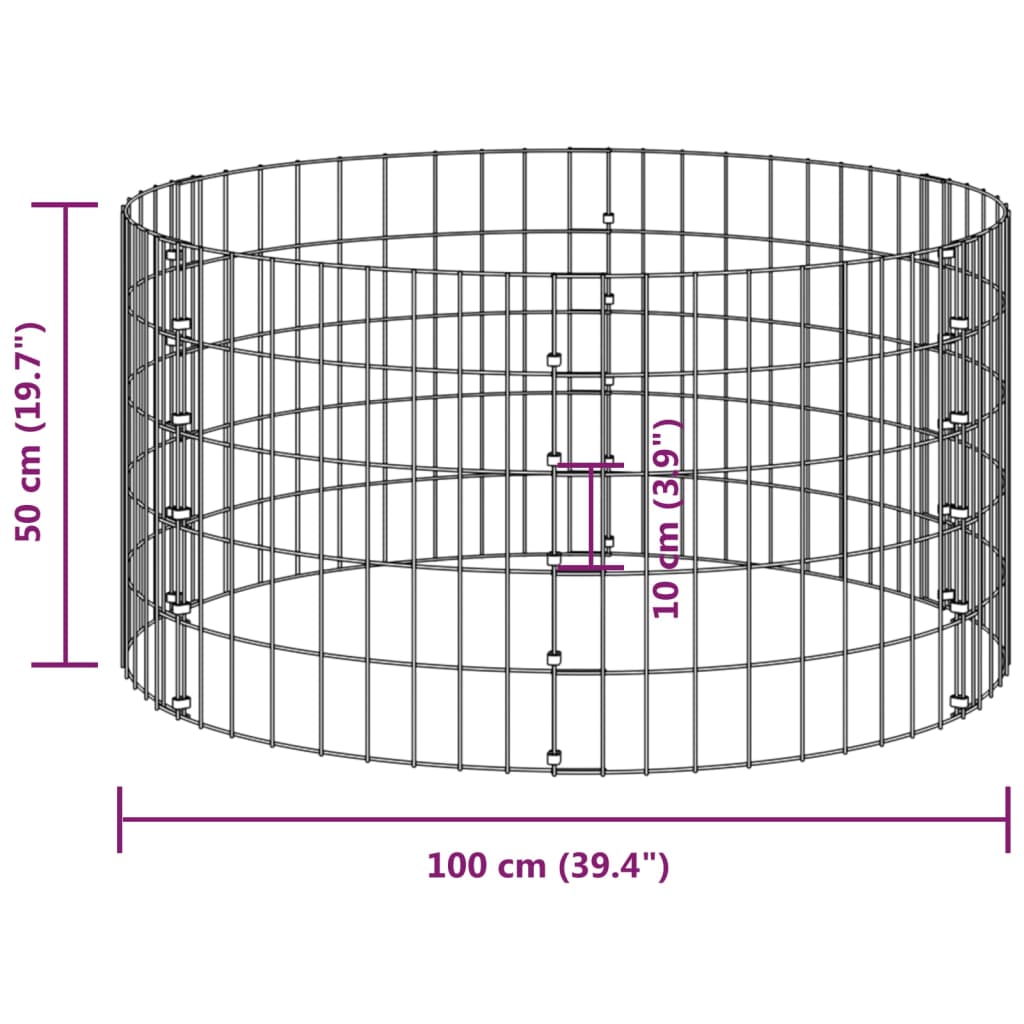 Garden Composter Ø100x50 cm Galvanised Steel