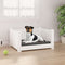Dog Bed White 55.5x45.5x28 cm Solid Pine Wood