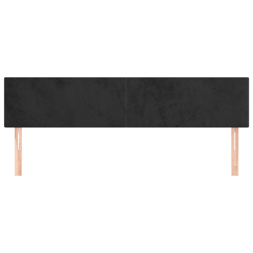 Headboards 2 pcs Black 80x5x78/88 cm Velvet