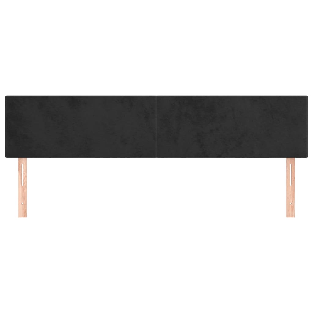 Headboards 2 pcs Black 100 cm Velvet