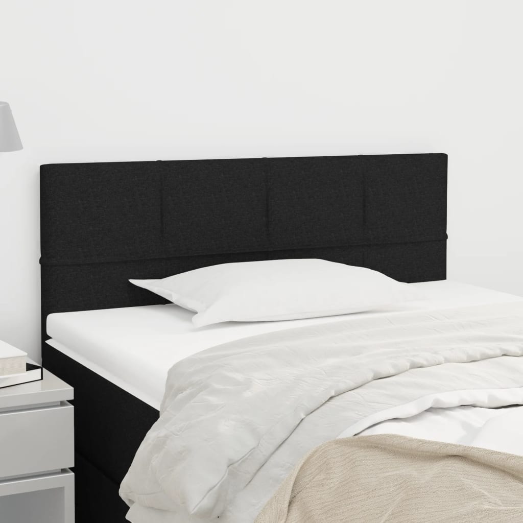 Headboard Black 100x5x78/88 cm Fabric