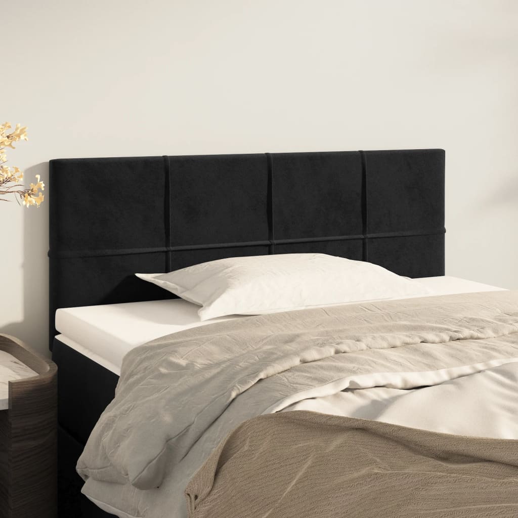 Headboard Black 100x5x78/88 cm Velvet