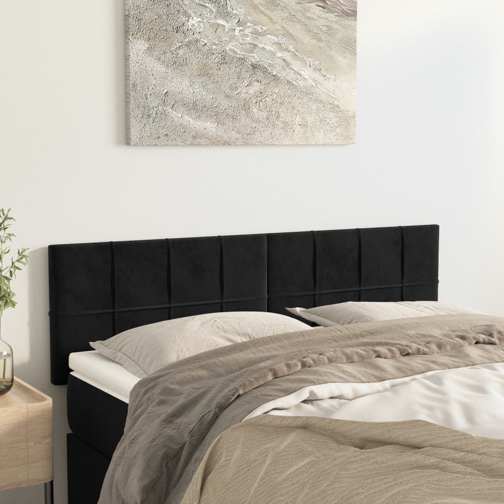 Headboards 2 pcs Black 72 cm Velvet