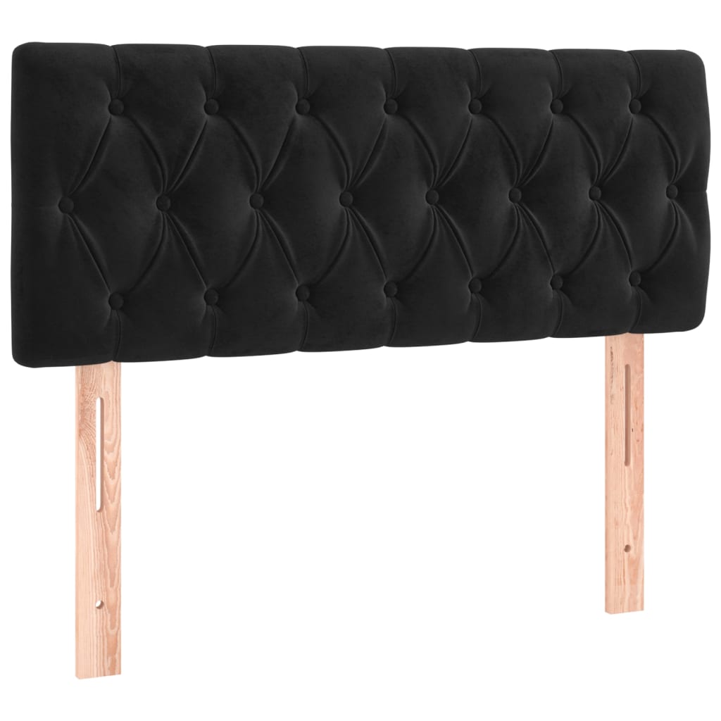 Headboard Black 100x7x78/88 cm Velvet