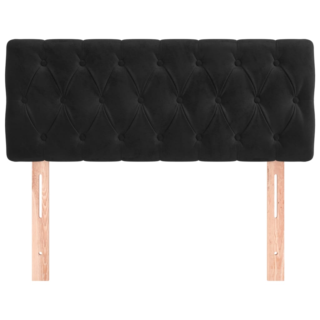 Headboard Black 100x7x78/88 cm Velvet