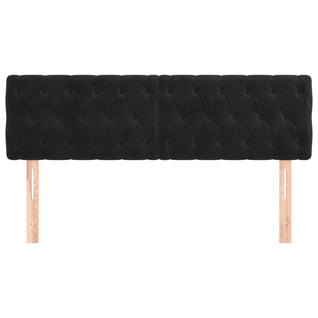 Headboards 2 pcs Black 72 cm Velvet