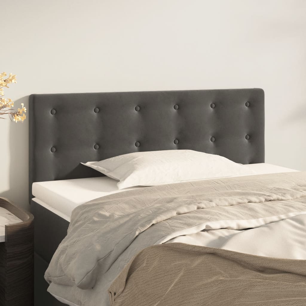 Headboard Dark Grey 100 cm Velvet