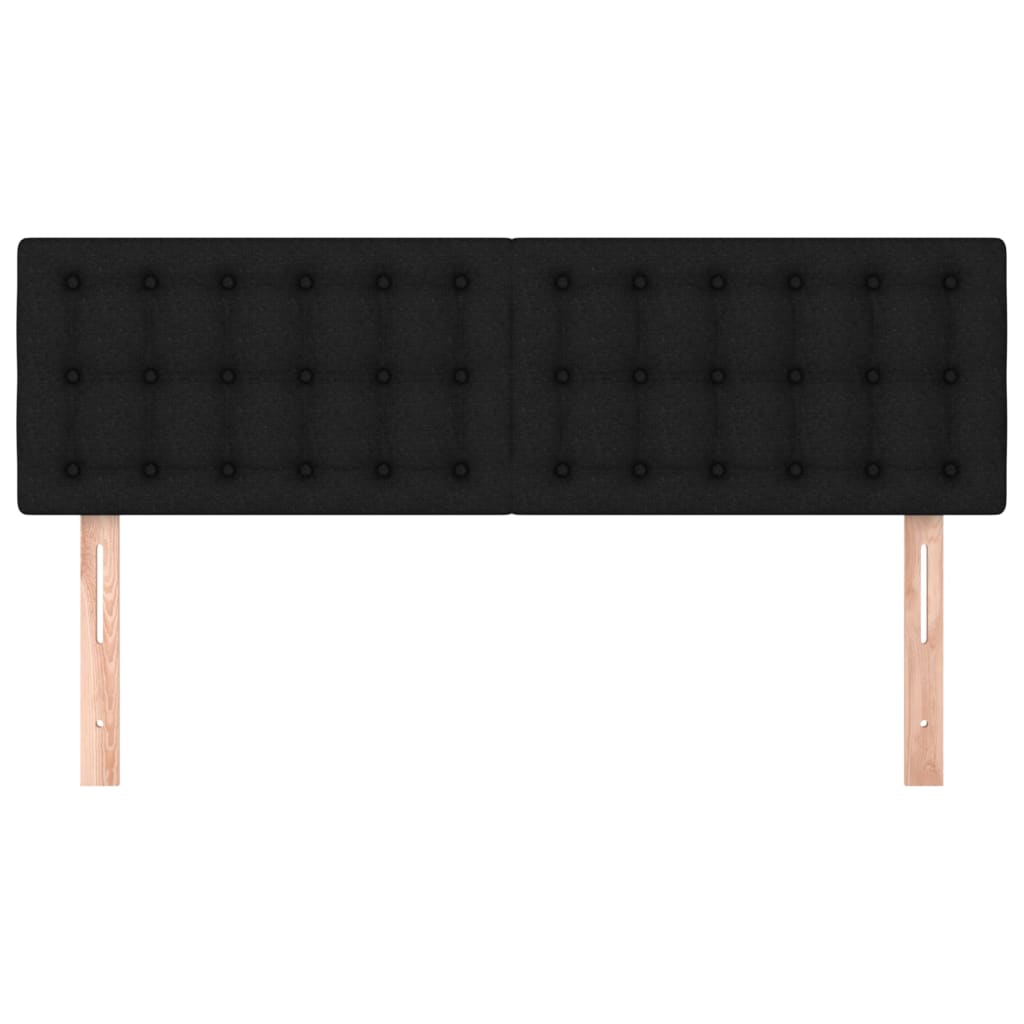 Headboards 2 pcs Black 72 cm Fabric