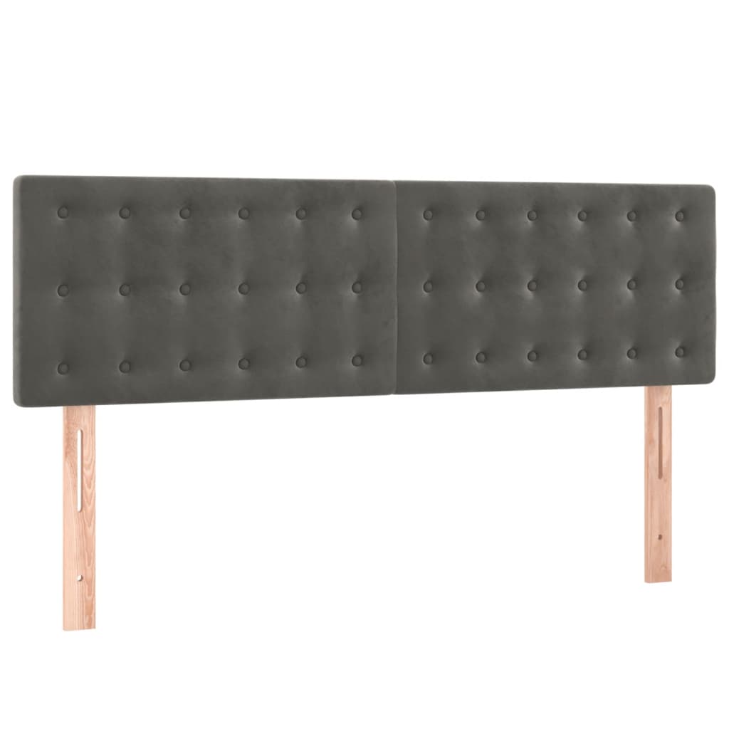 Headboards 2 pcs Dark Grey 72 cm Velvet