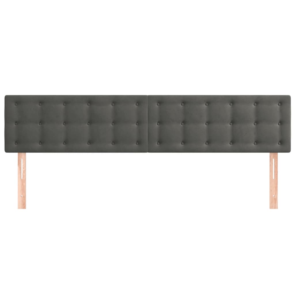 Headboards 2 pcs Dark Grey 80 cm Velvet