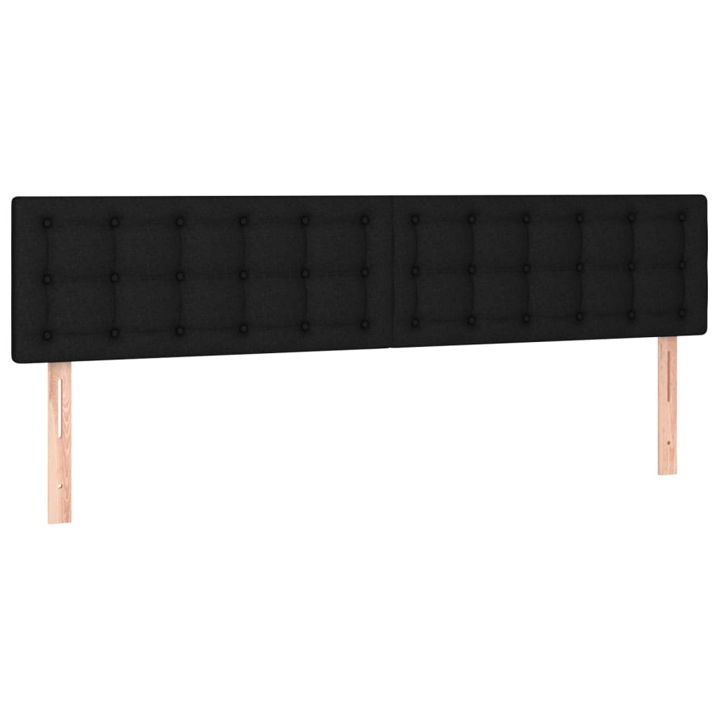 Headboards 2 pcs Black 100x5x78/88 cm Fabric