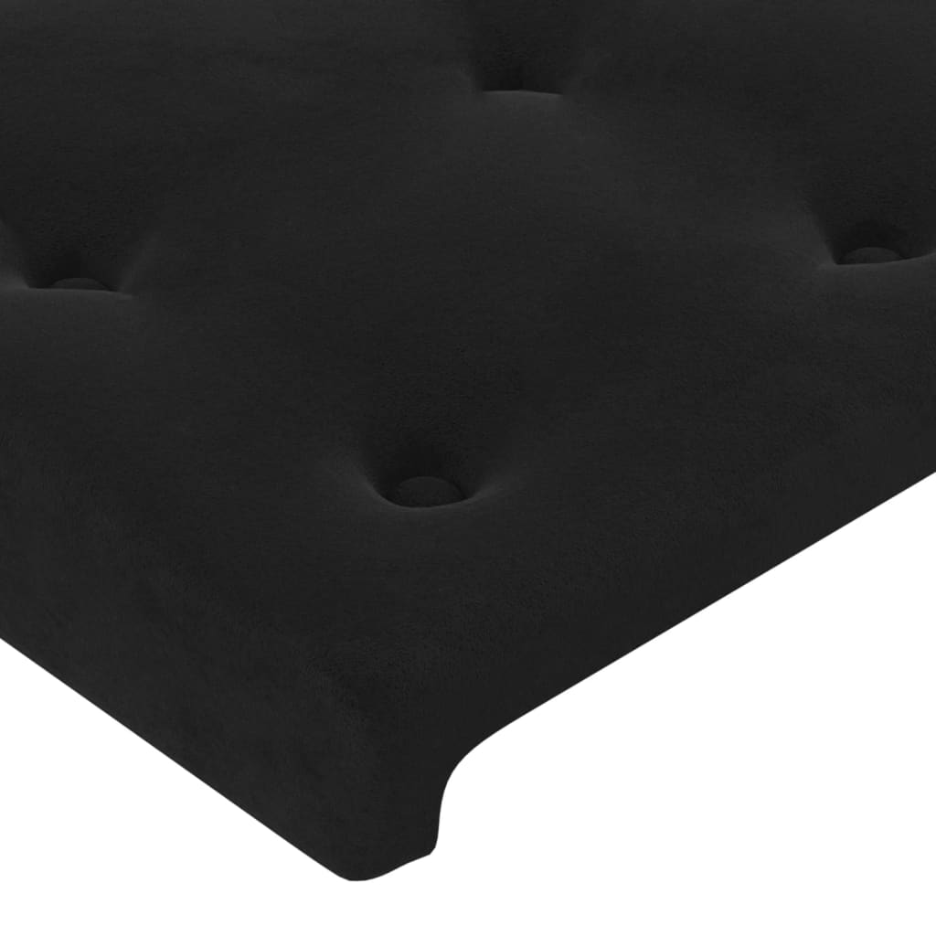 Headboards 2 pcs Black 100x5x78/88 cm Velvet