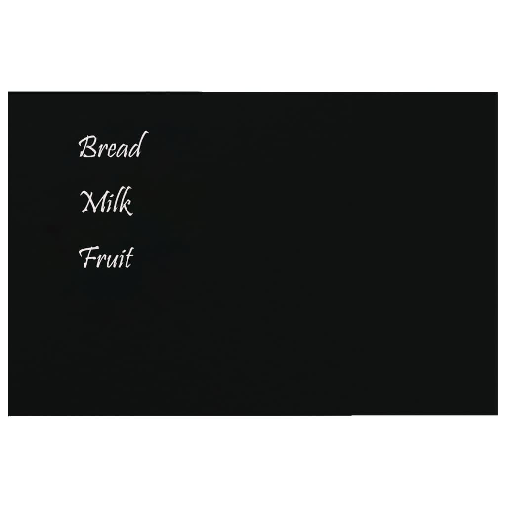 Wall-mounted Magnetic Board Black 40x30 cm Tempered Glass