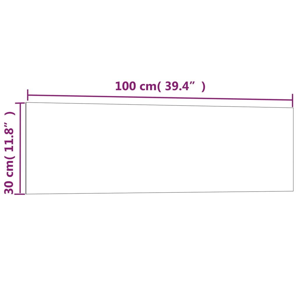 Wall-mounted Magnetic Board Black 100x30 cm Tempered Glass