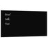 Wall-mounted Magnetic Board Black 80x40 cm Tempered Glass