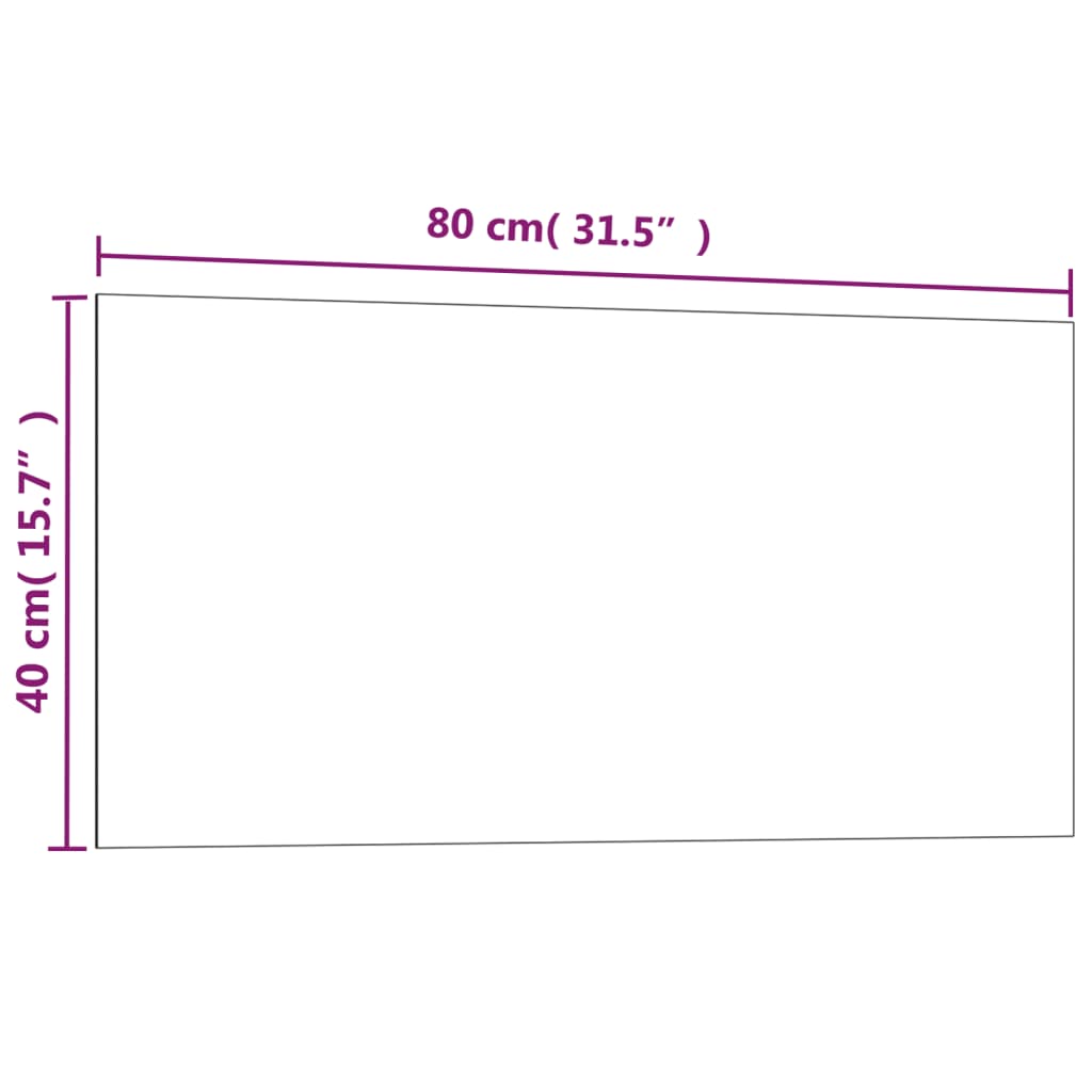 Wall-mounted Magnetic Board Black 80x40 cm Tempered Glass