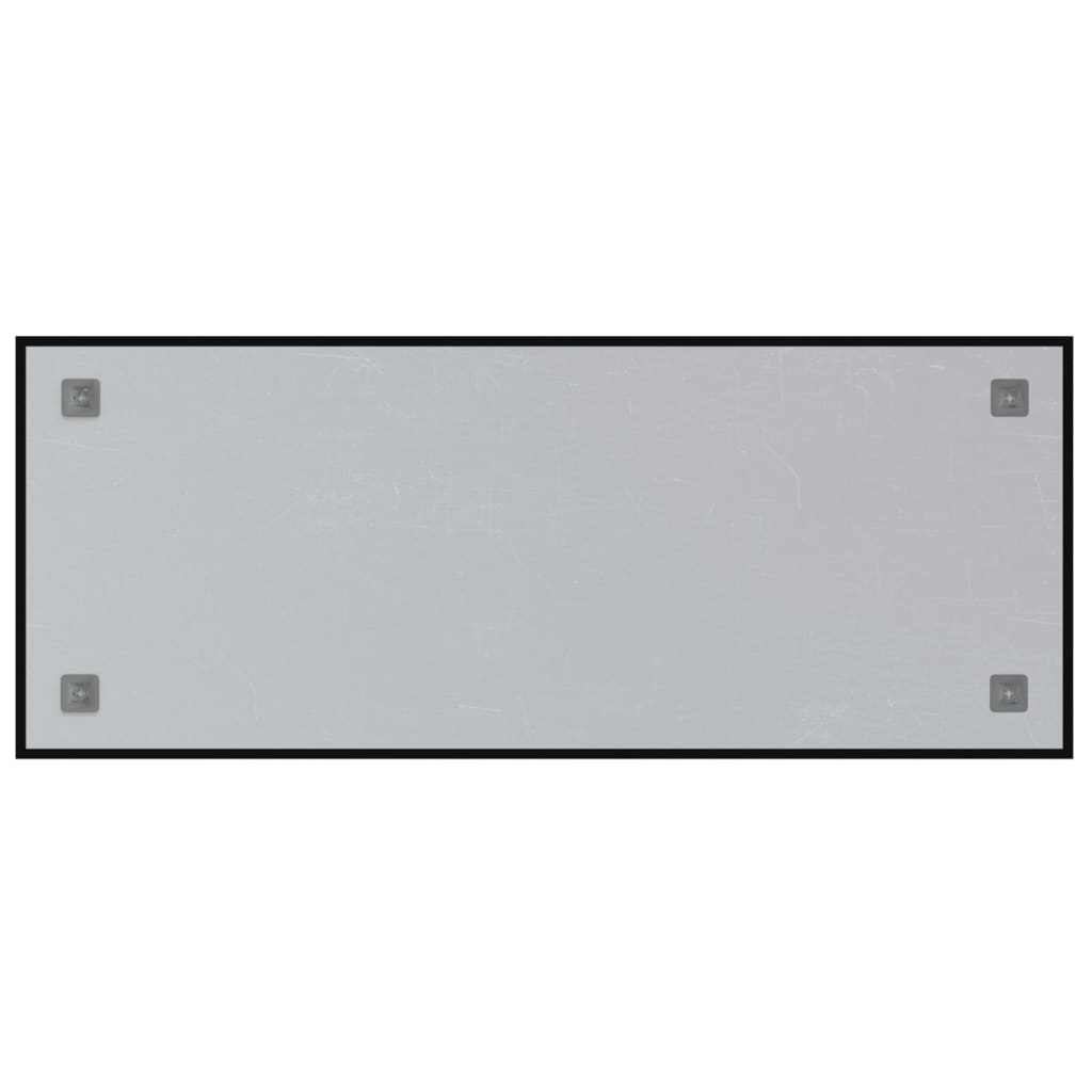 Wall-mounted Magnetic Board Black 100x40 cm Tempered Glass