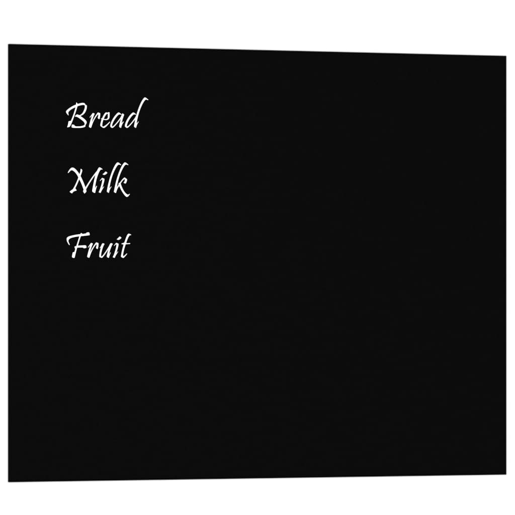 Wall-mounted Magnetic Board Black 50x40 cm Tempered Glass