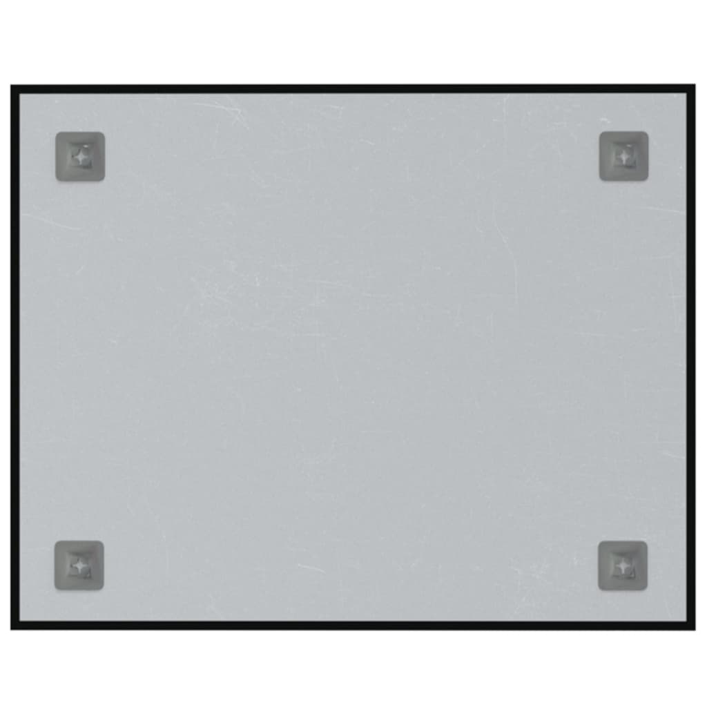 Wall-mounted Magnetic Board Black 50x40 cm Tempered Glass