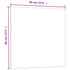 Wall-mounted Magnetic Board Black 60x60 cm Tempered Glass